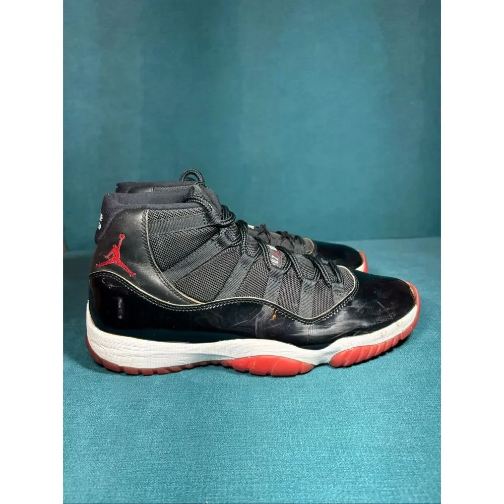 Nike Air Jordan 11 Retro Bred Playoffs 2019 Black Red White 378037-061 Men’s Siz
